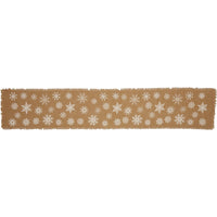 Thumbnail for Snowflake Burlap Natural Runner 13x72 VHC Brands