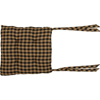 Thumbnail for Black Check Country Chair Pad - The Fox Decor