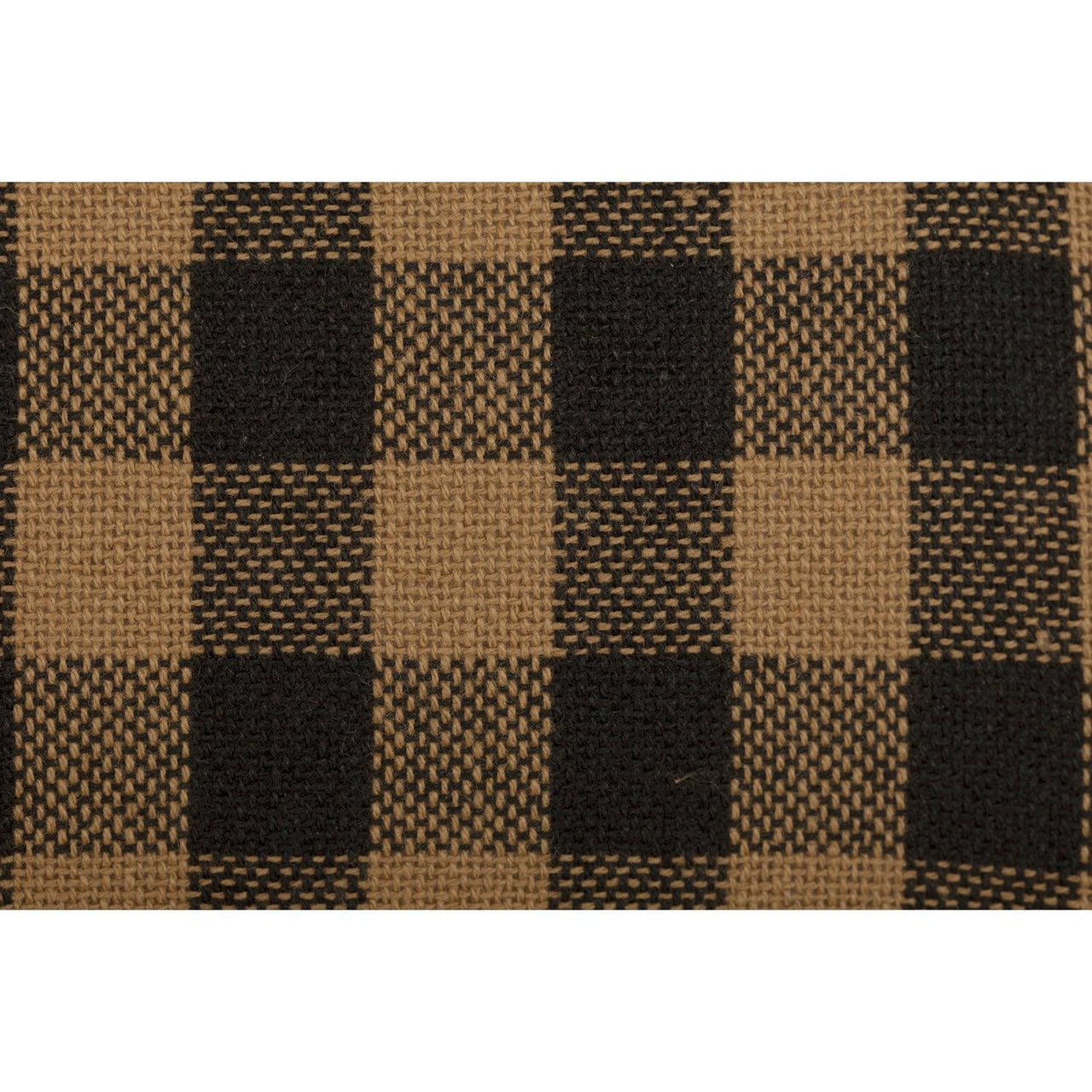 Black Check Country Chair Pad - The Fox Decor