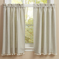 Thumbnail for Ticking With Ball Fringe Tiers - 72x36 Park Designs - The Fox Decor