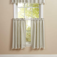 Thumbnail for Ticking With Ball Fringe Tiers - 72x36 Park Designs - The Fox Decor