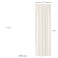 Thumbnail for Tobacco Cloth Antique White Panel Curtain 96