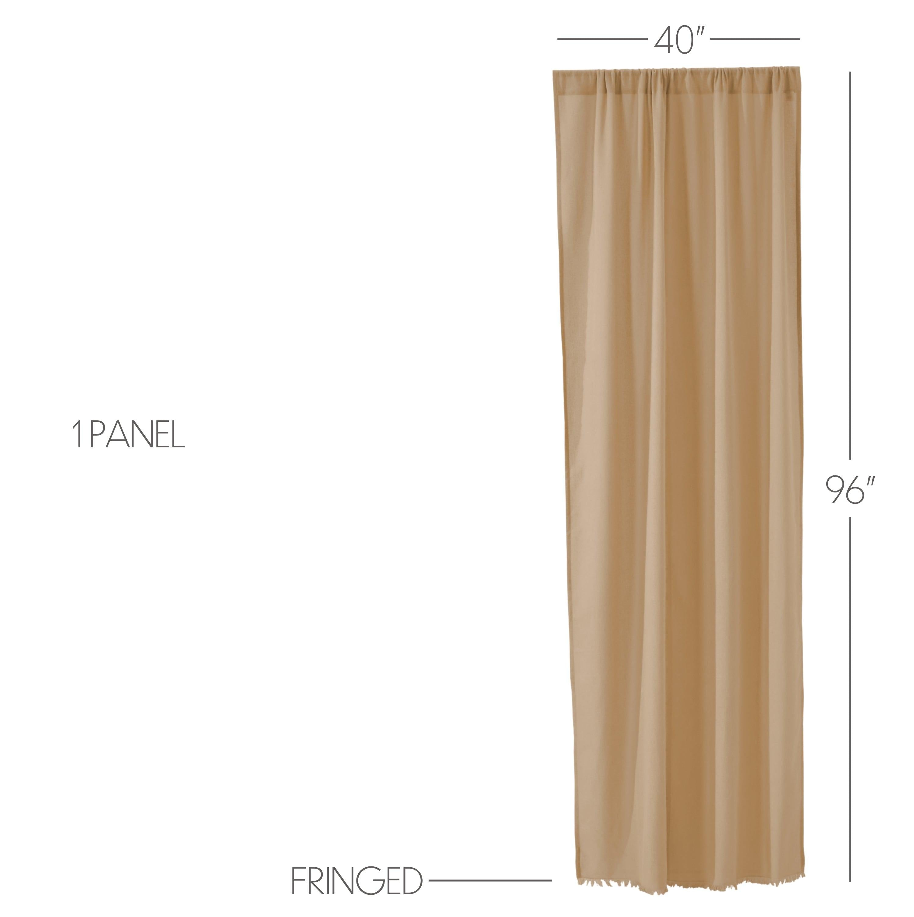 Tobacco Cloth Khaki Panel Curtain 96