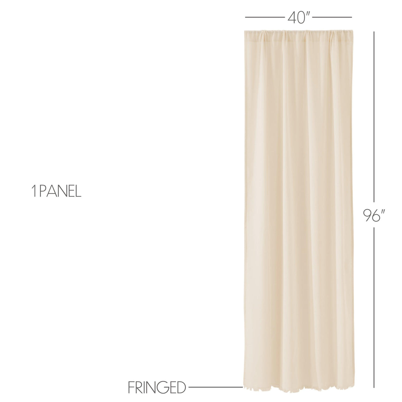 Tobacco Cloth Natural Panel Curtain 96"x40" VHC Brands - The Fox Decor