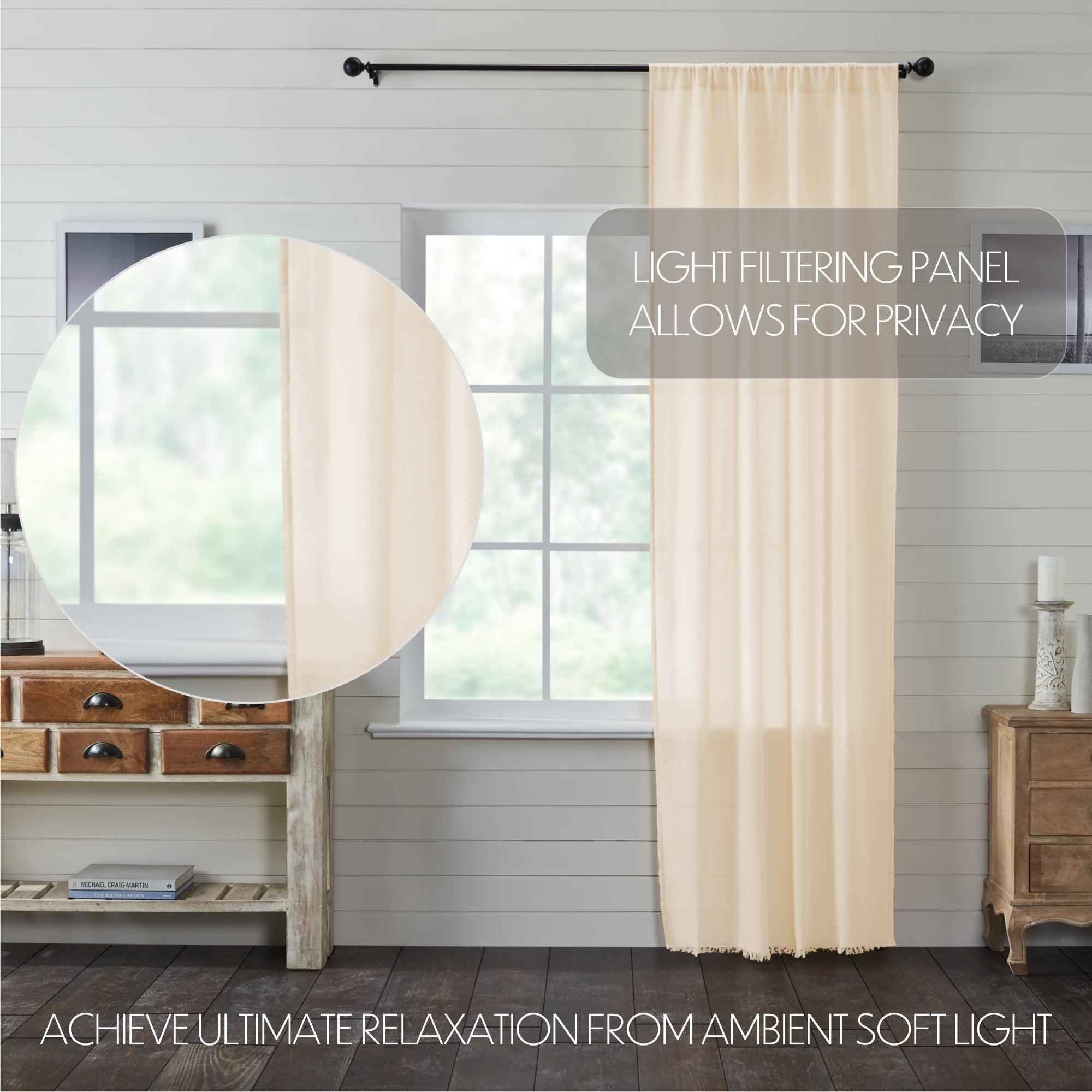 Tobacco Cloth Natural Panel Curtain 96