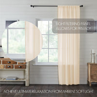Thumbnail for Tobacco Cloth Natural Panel Curtain 96