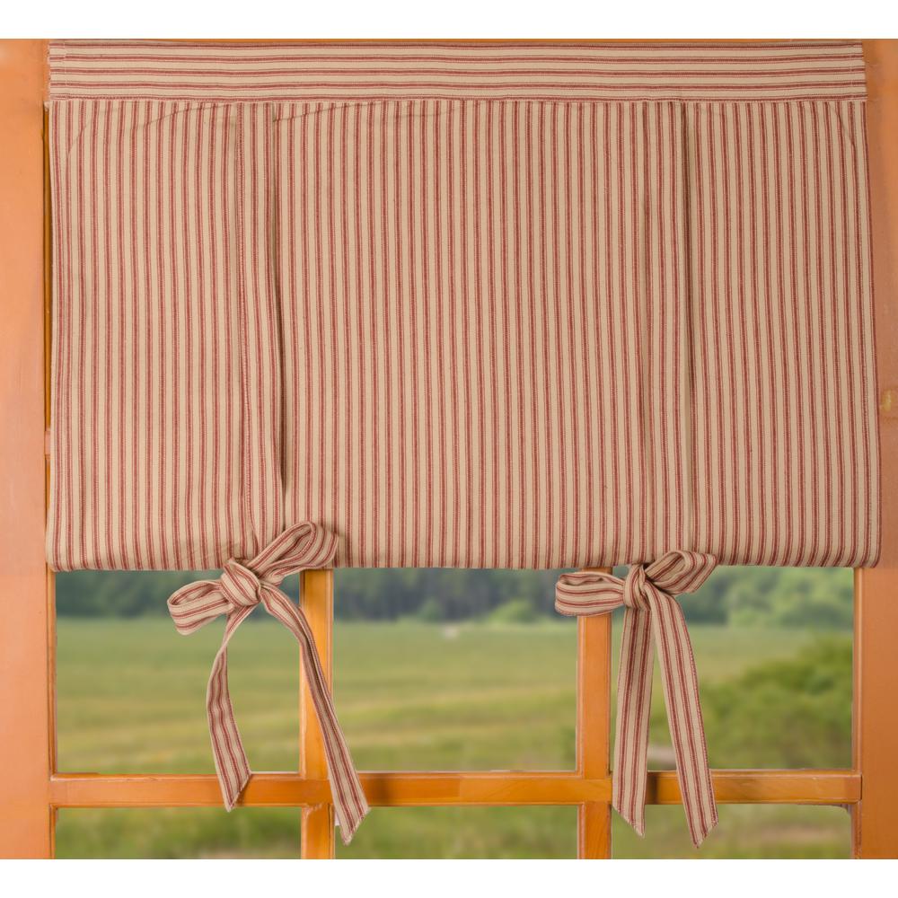 York Ticking 36" X 36" Barn Red Nutmeg V4880017 - The Fox Decor