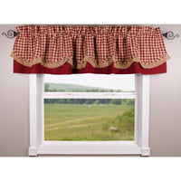 Thumbnail for Barn Red - Nutmeg Heritage House Lace Fairfield Valance - Lined - Interiors by Elizabeth