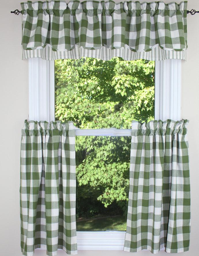 Buffalo Check Sage Valance VF510009 - The Fox Decor