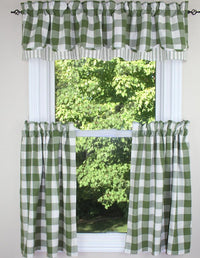 Buffalo Check Sage Valance VF510009 - The Fox Decor