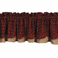 Barn Red Nutmeg Salem Star Barn Red Fairfield Valance Lined VF950017 - The Fox Decor
