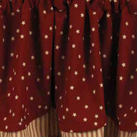 Barn Red Nutmeg Salem Star Barn Red Fairfield Valance Lined VF950017 - The Fox Decor
