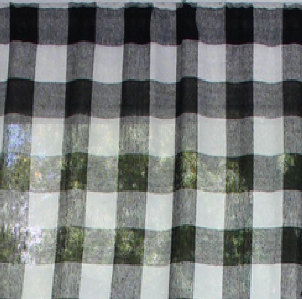 Heirloom Buffalo Check Black Oat Valance VL015111 - The Fox Decor