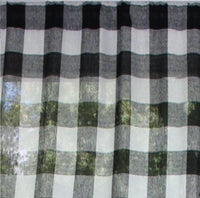 Thumbnail for Heirloom Buffalo Check Black Oat Valance VL015111 - The Fox Decor