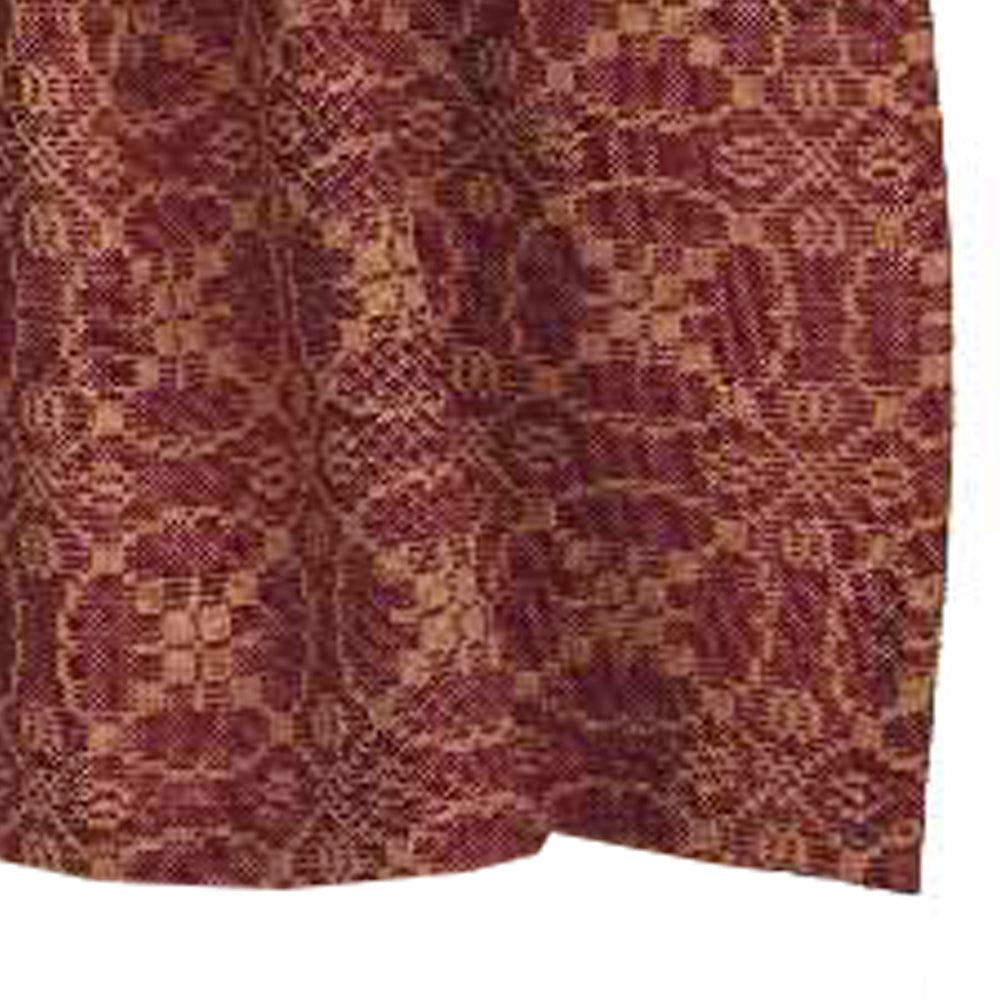 Barn Red Tan Marshfield Jacquard Valance Lined VL106017 - The Fox Decor