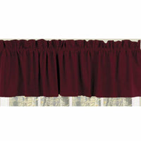 Barn Red Farm House Solid Valance Lined VL140017 - The Fox Decor