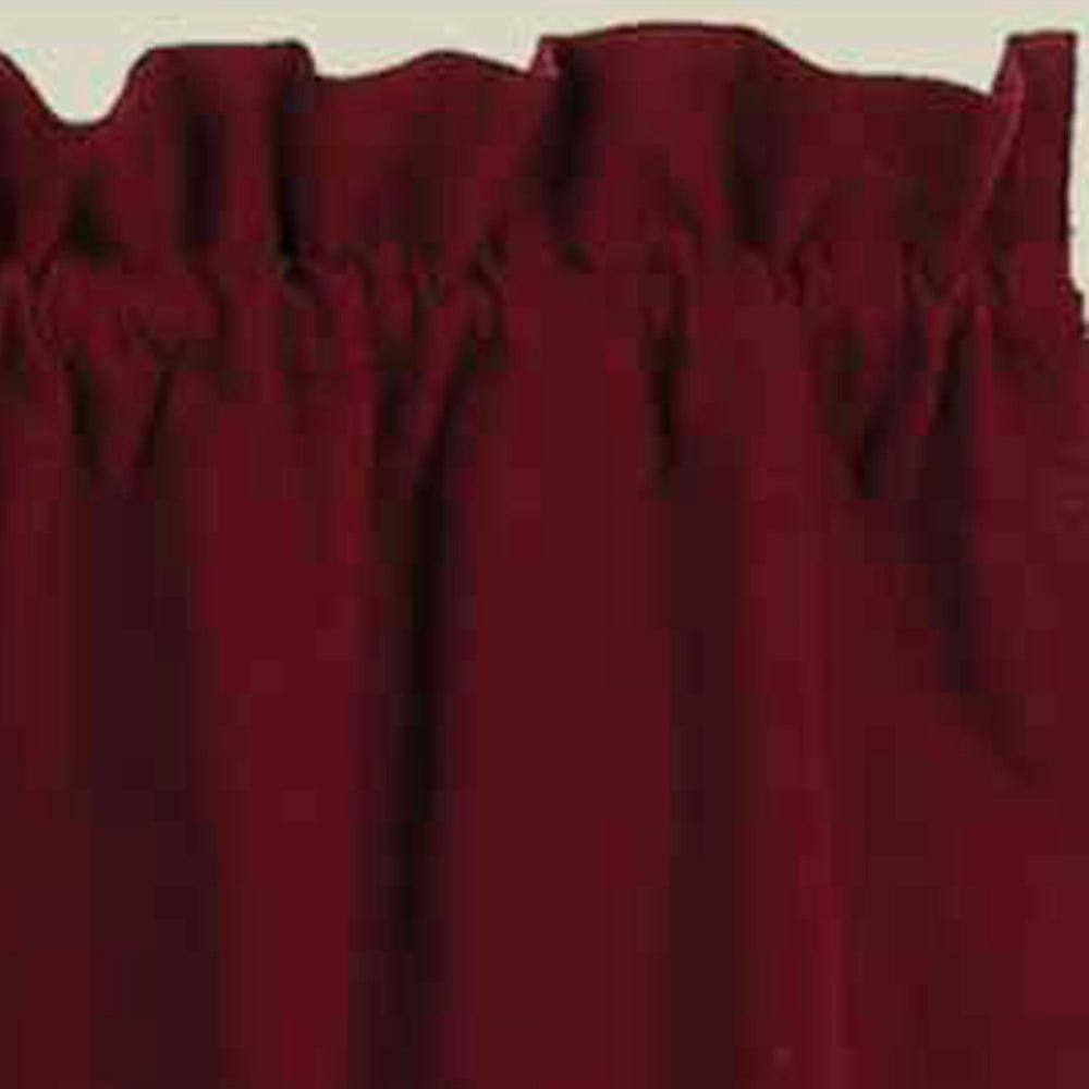Barn Red Farm House Solid Valance Lined VL140017 - The Fox Decor