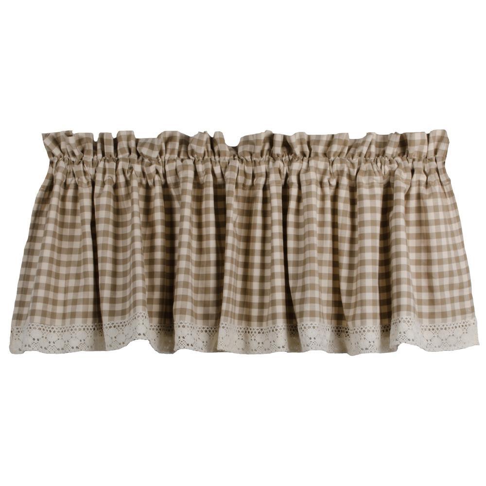Oat Cream Heritage House Lace Valance Lined VL159023 - The Fox Decor