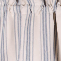 Thumbnail for Colonial Blue Cream Grain Sack Stripe Valance Lined VL165014 - The Fox Decor