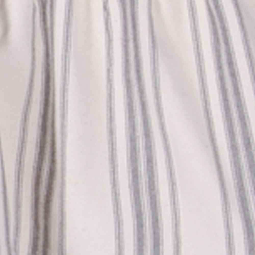 Grain Sack Stripe Cream Pewter Valance Lined VL165065 - The Fox Decor