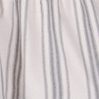 Grain Sack Stripe Cream Pewter Valance Lined VL165065 - The Fox Decor