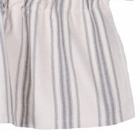 Grain Sack Stripe Cream Pewter Valance Lined VL165065 - The Fox Decor