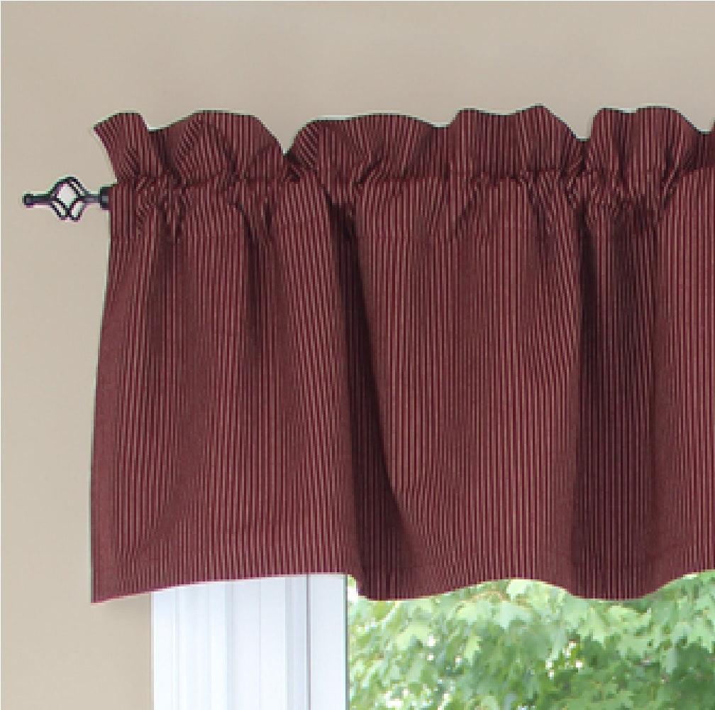 Primitive Ticking Wine Valance VL236218 - The Fox Decor