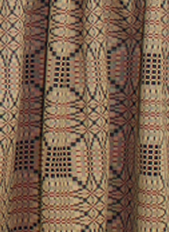 Trenton Jacquard Nutmeg Black Red Valance VL243025 - The Fox Decor