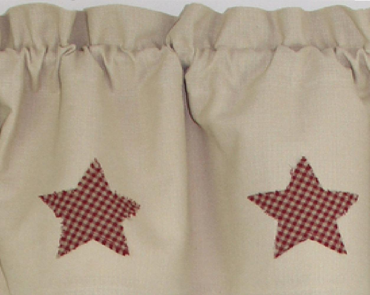 Rough Edge Star Barn Red Valance VL248017 - The Fox Decor