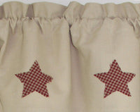 Thumbnail for Rough Edge Star Barn Red Valance VL248017 - The Fox Decor