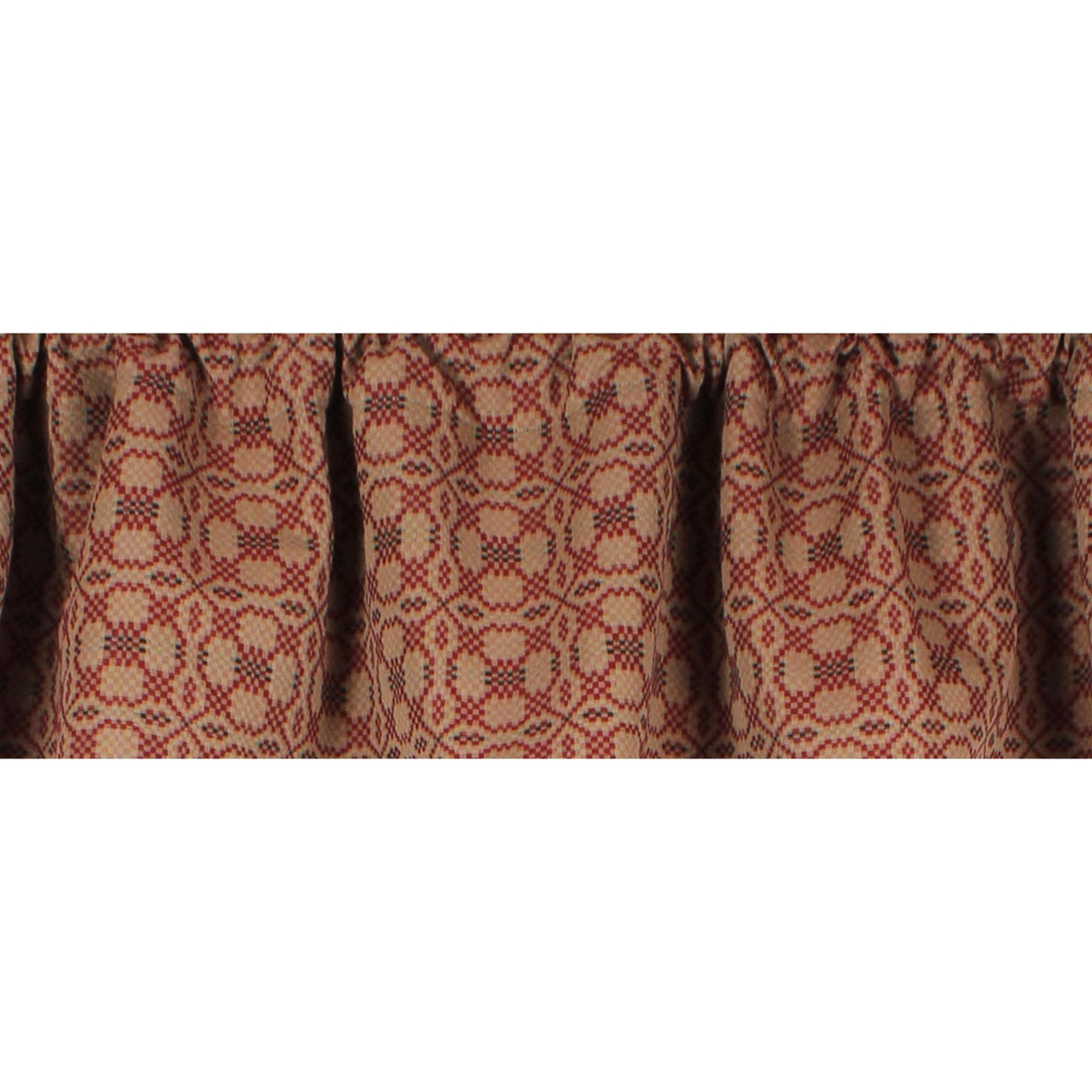 Kendall Jacquard Red Valance VL280017 - The Fox Decor