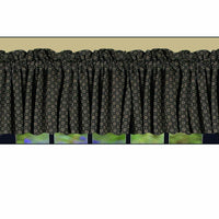 Thumbnail for Black Nutmeg Kingston Jacquard Valance Lined VL310011 - The Fox Decor