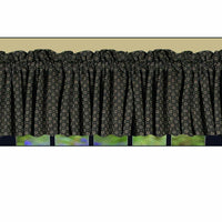 Thumbnail for Black-Nutmeg Kingston Jacquard Valance - Lined - Interiors by Elizabeth