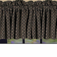 Thumbnail for Black Nutmeg Kingston Jacquard Valance Lined VL310011 - The Fox Decor
