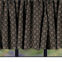 Thumbnail for Black Nutmeg Kingston Jacquard Valance Lined VL310011 - The Fox Decor