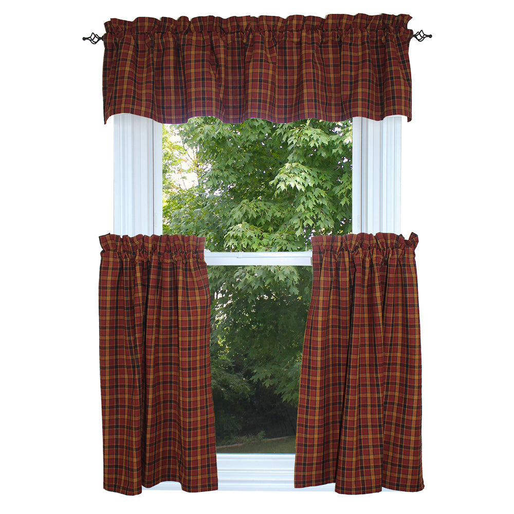 Homestead Red Valance - Interiors by Elizabeth