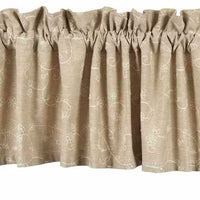 Thumbnail for Taupe Candlewicking Taupe Valance Lined VL440038