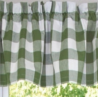 Thumbnail for Buffalo Check Sage Valance VL510009 - The Fox Decor
