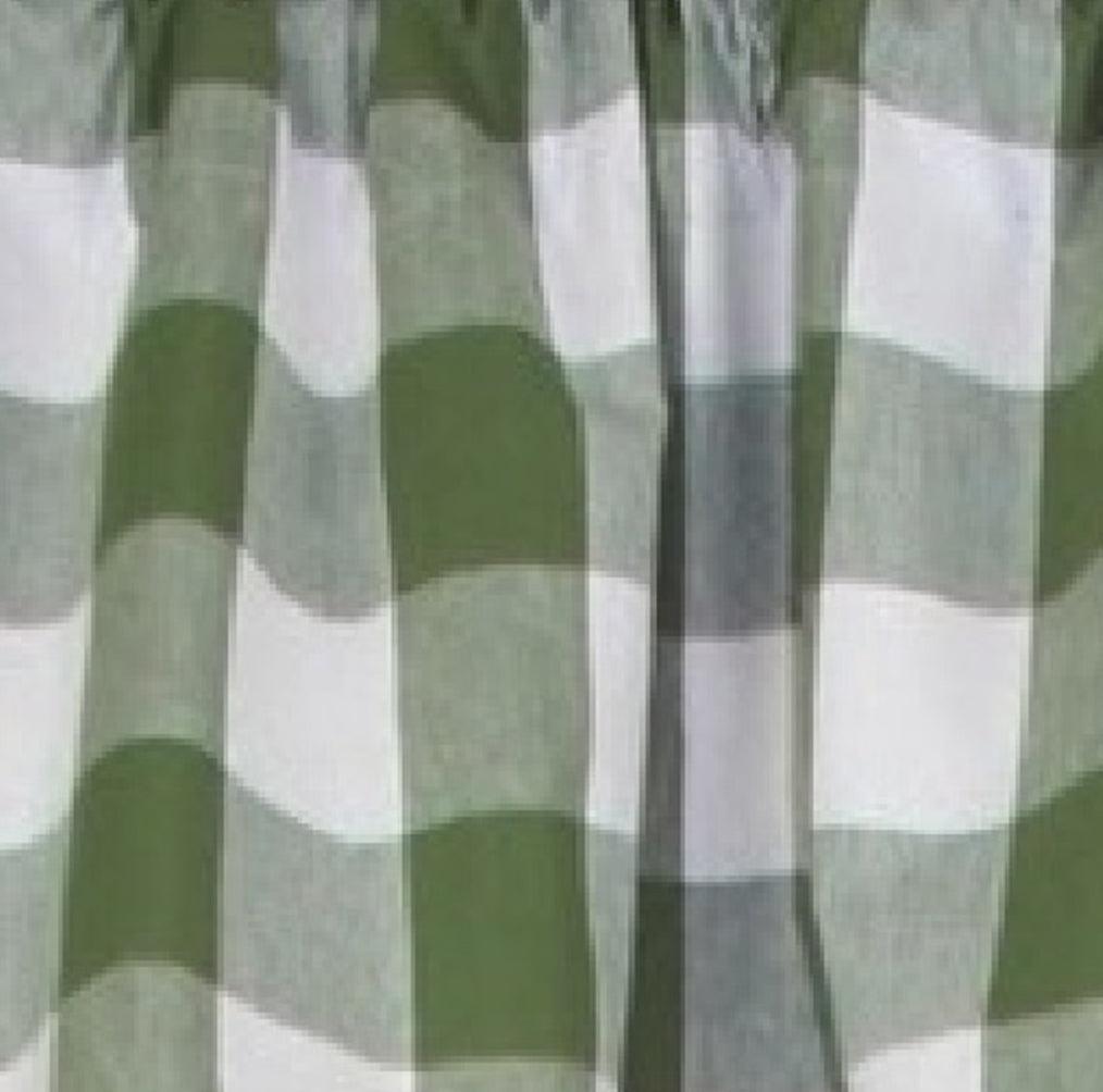 Buffalo Check Sage Valance VL510009 - The Fox Decor