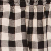 Thumbnail for Black Buttermilk Buffalo Check Valance Lined VL510011 - The Fox Decor