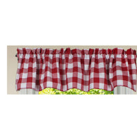 Thumbnail for Buffalo Check Crimson Red Valance VL510019 - The Fox Decor