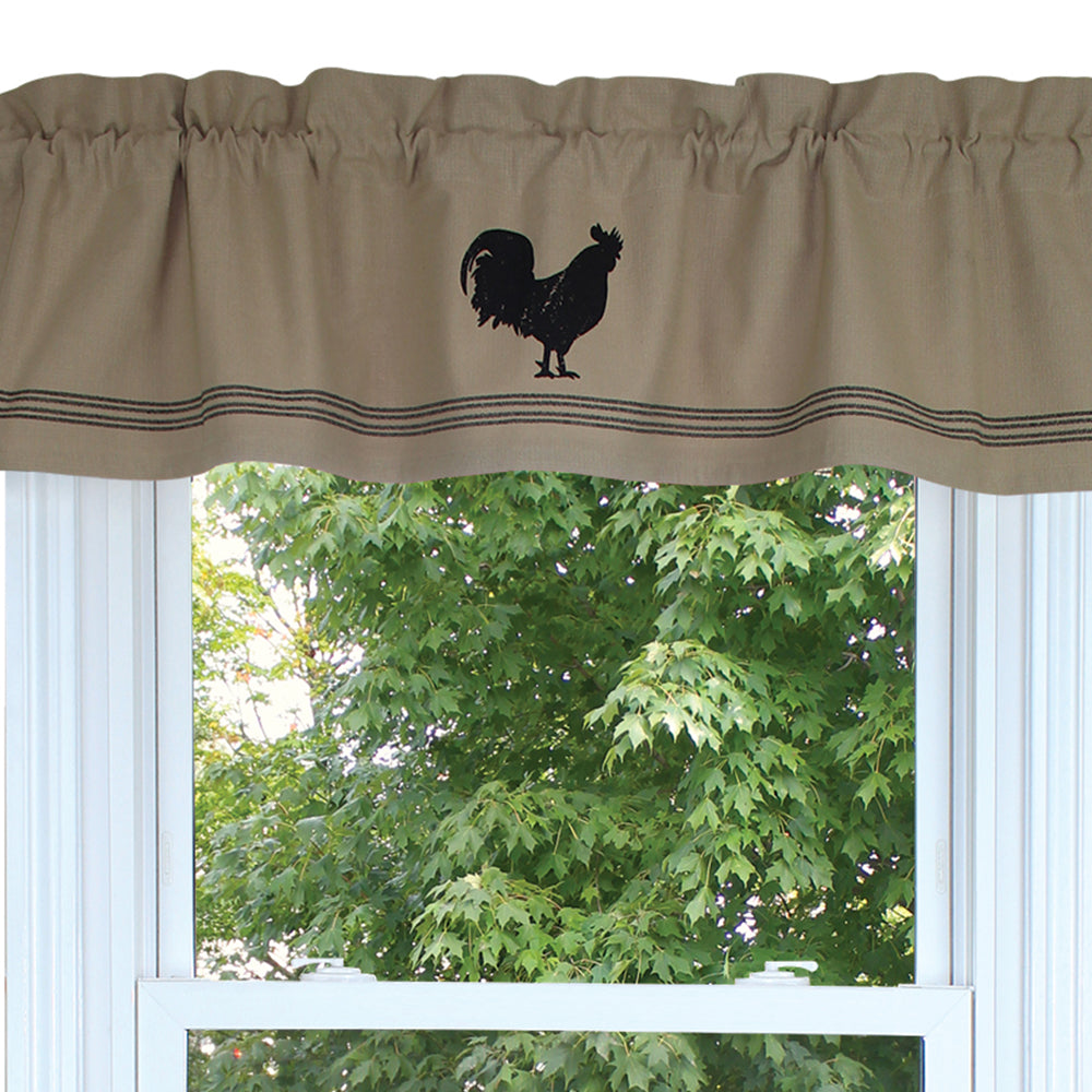 Farmhouse Rooster - Oat Valance VL550023