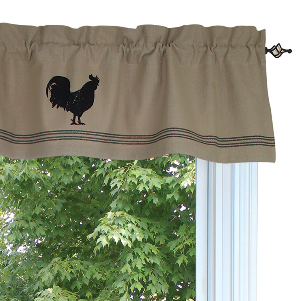 Farmhouse Rooster - Oat Valance VL550023