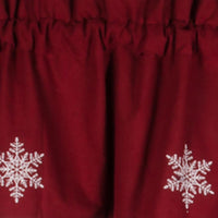 Snowflake Barn Red Valance Lined VLRE0073 - The Fox Decor