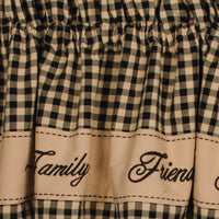Black Nutmeg Faith Family Friends Valance Lined VLRE0208 - The Fox Decor