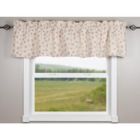Thumbnail for Snowflakes White Red Valance Lined VLRE0903 - The Fox Decor