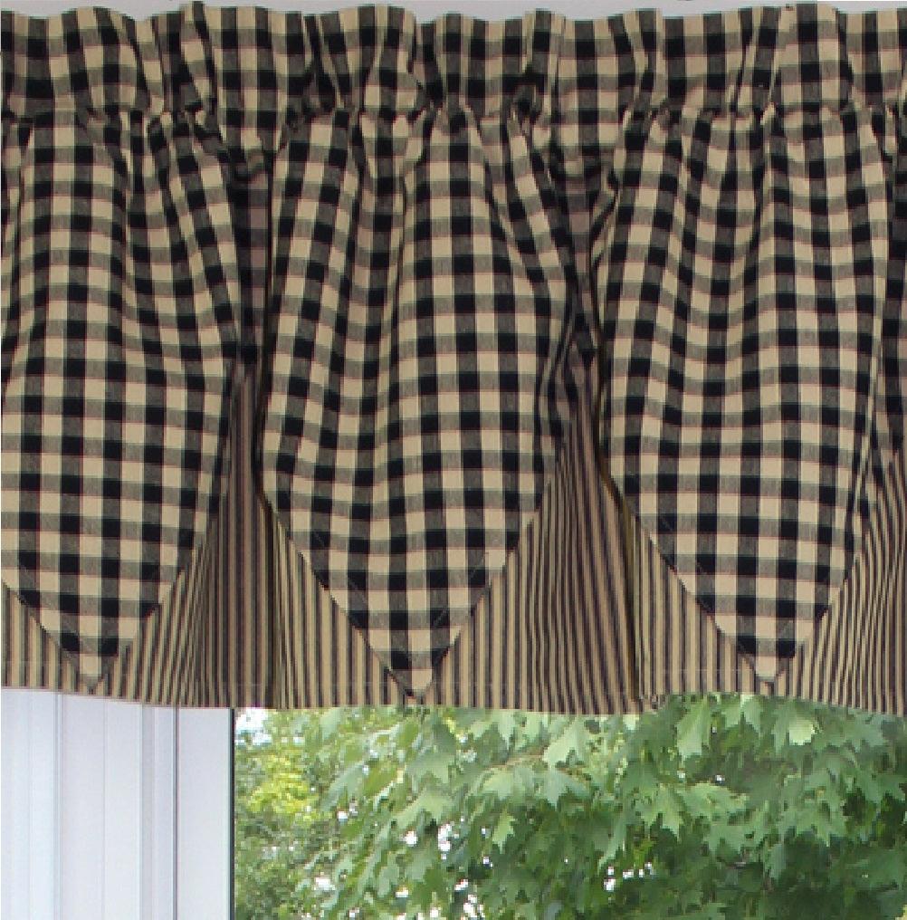 Heritage House Check Black - Nutmeg Valance VP100011 - The Fox Decor