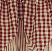 Heritage House Check Barn Red Barn Red - Nutmeg Valance VP100017 - The Fox Decor