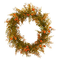 Thumbnail for 21” Autumn Fern Artificial Wreath