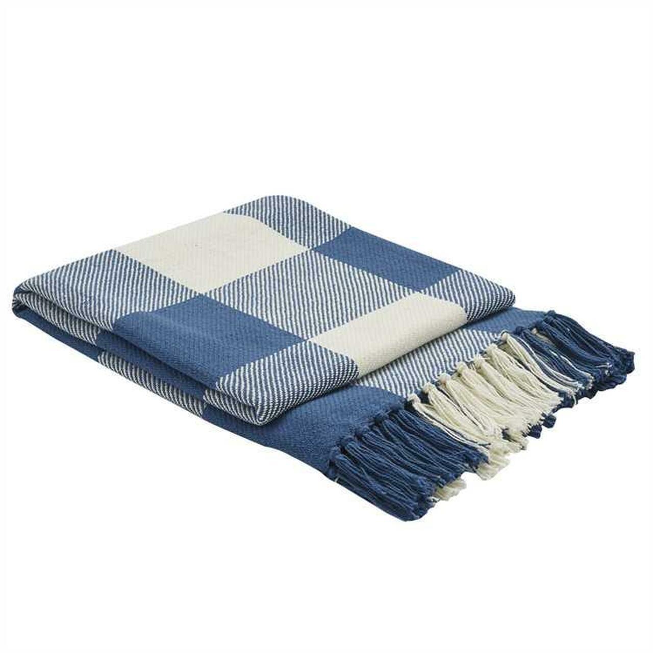 Wicklow Check Throw - China Blue Park Designs - The Fox Decor